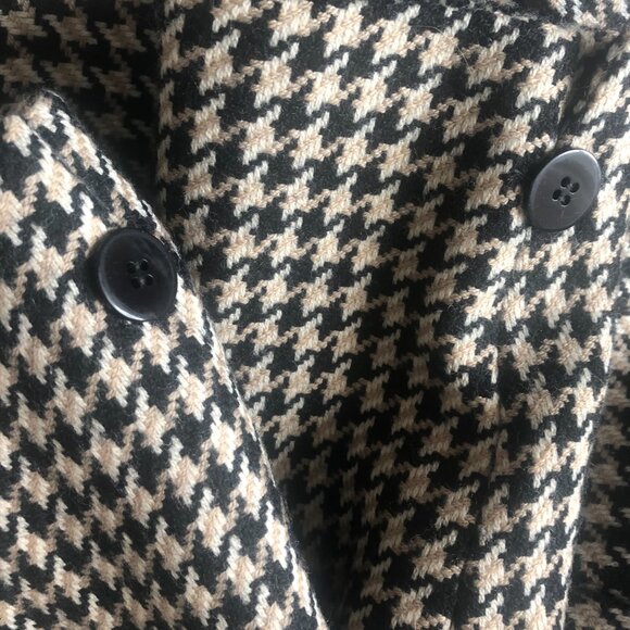 Houndstooth wool Blend Vintage Blazer Jacket size 6 - Picture 9 of 9